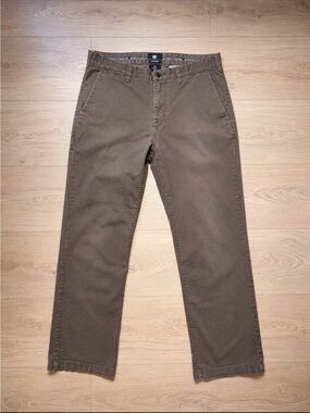 DC Men's Brown Straight Chino Pants
